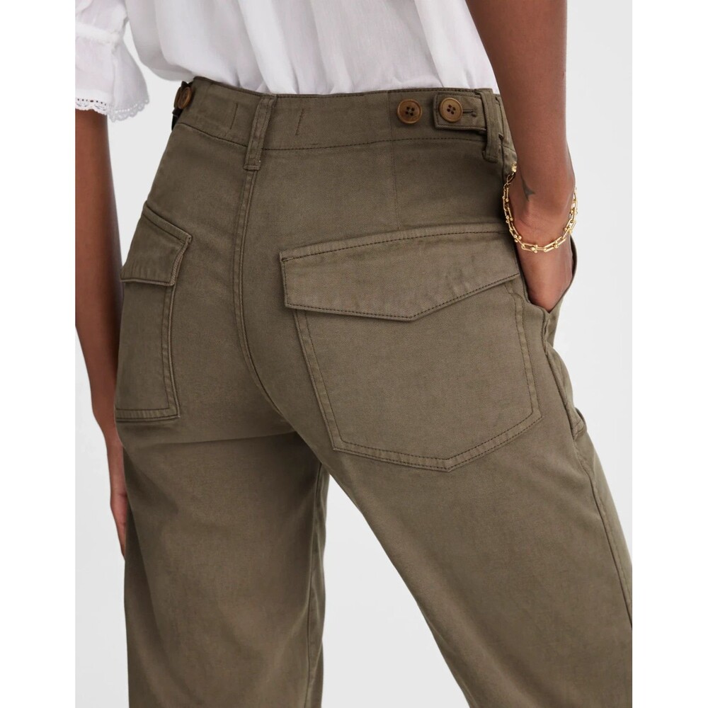 Madewell Straight Utility Pants W33 Faded Olive High Rise Workwear NX472 NWT